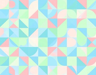 Abstract geometric pattern with pastel colors (2)