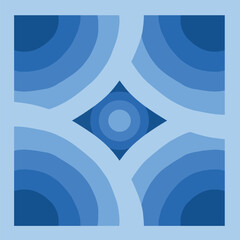 Endless Blue Ripple Wave Illusion