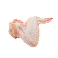 Fototapeta premium Fresh raw chicken wing, ideal for food, cooking, meal prep, and culinary design. isolated on white or transparent background. PNG