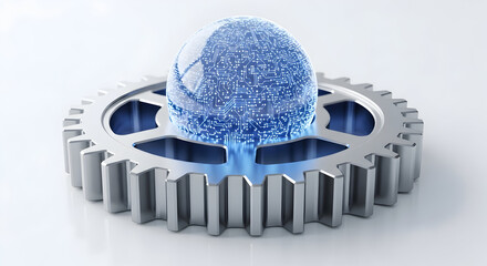 Data Processing Gear with Globe.