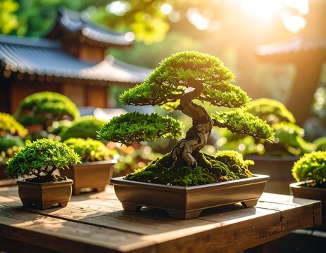 bonsai tree in a garden