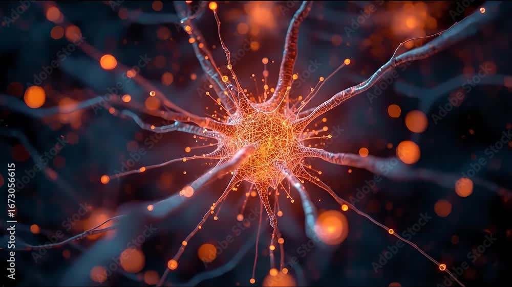 Poster intricate neural network animation, visualizing the power of information