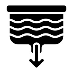 Sink Drain  Vector Glyph Icon Design