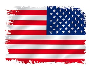 American flag, distressed, waving