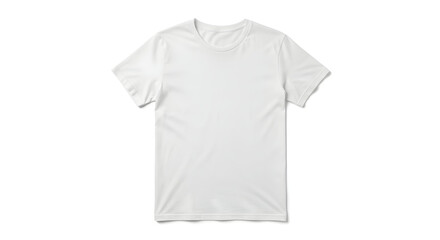 Blank White T Shirt Isolated on White Background Apparel Mockup