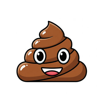 Playful poo emoji icon for casual messaging and fun design
