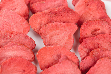 Freeze-Dried Strawberry Slices - Healthy Snack Food with Intense Flavor and Crispy Texture