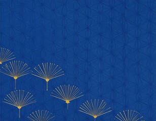 Abstract patterned background with gold details