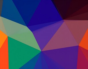 Abstract polygon pattern of vibrant colors
