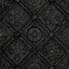 Intricate Black And White Geometric Pattern
