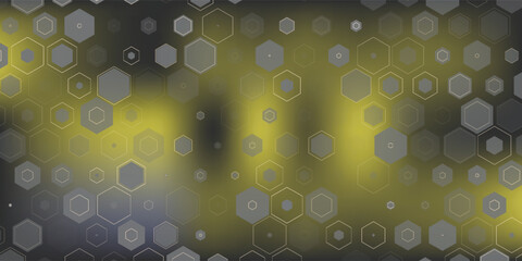 yellow hexagon seamless pattern Abstract hexagonal background