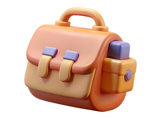 Cute cartoon satchel bag with a playful design