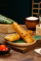 Guangxi Glutinous Rice Dumplings with Salted Egg Yolk - Traditional Chinese Handmade Food