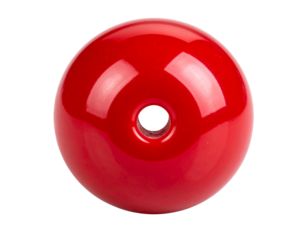  Classic Red Button Bead with Smooth Finish, Transparent Cutout PNG