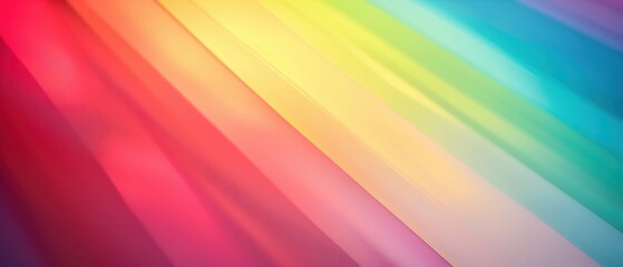 Obraz premium Diagonal rainbow gradient: a vibrant spectrum of color and light in abstract design