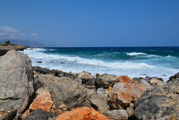 Mittelmeerküste in Sissi auf Kreta, Griechenland