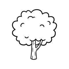 Simple hand drawn tree illustration for nature and seasons concepts vector