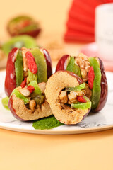 Xinjiang Red Date Walnut Sandwich - Traditional Chinese Dried Fruit Snack with Nuts and Healthy Ingredients