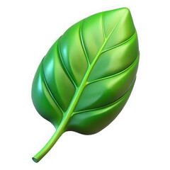 Vibrant green leaf detailed closeup with prominent intricate veins natural beauty