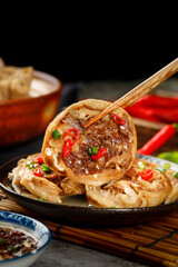 Traditional Inner Mongolia Wrapped Lamb Tripe with Chili Peppers - Authentic Asian Cuisine