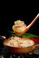 Fresh Minced Lamb Tripe in Traditional Mongolian Hot Pot - Inner Mongolia Cuisine