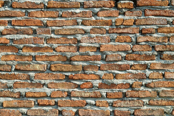 Background pattern and texture of rough red brick wall plaster.Copy space for text.For graphic...