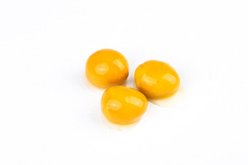 Salt-Baked Quail Eggs on White Background - Gourmet Food Photography