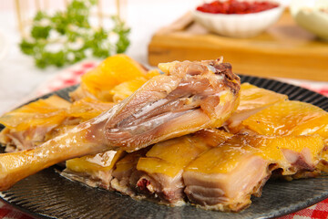 Salt-Baked Chicken with Golden Crispy Skin - Traditional Cooking Method and Gourmet Food Presentation