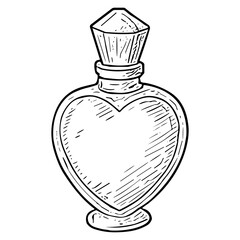 Obraz premium Heart Shaped Perfume Bottle