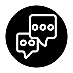 Online Reaction Bubble Vector Glyph Icon Design