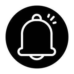 Trending Notification Bell Vector Glyph Icon Design