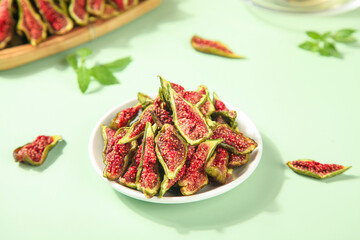 Dried Candied Figs from Shandong China - Traditional Preserved Fruit Snack in Bowl
