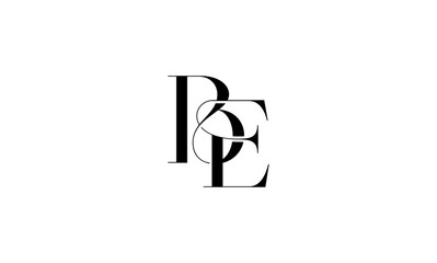BE initial letters, monogram logo