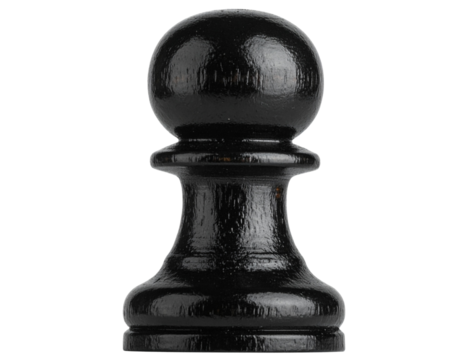 Black Chess Pawn Piece Isolated on Transparent Background PNG - Powered by Adobe
