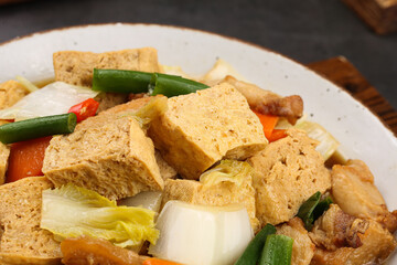 Handmade Tofu Stir Fry with Mixed Vegetables - Asian Vegetarian Cuisine
