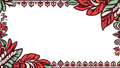 Obraz premium Seamless Polynesian tribal border pattern, perfect for fabric, wrapping, or digital design, tribal, island