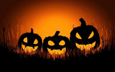 halloween pumpkins banner