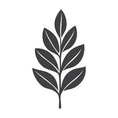 Simple leaves icon isolated flat style design.
