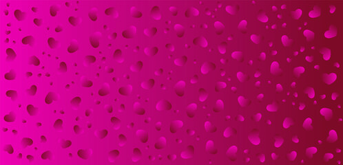 Abstract magenta background with glowing hearts, Valentine's Day background design