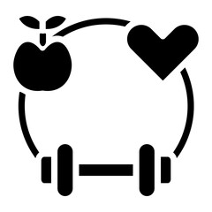 Healthy Lifestyle Vector Glyph Icon Design