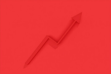 red downward trending arrow in data visualization represents negative financial performance, losses, and warning signals, while the green upward arrow conveys positive trends.