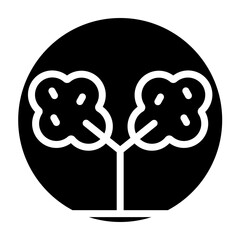 Almond Tree Farm Vector Glyph Icon Design