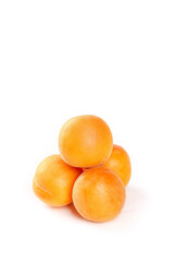 Fresh Apricots from Qinling Mountains Shaanxi China Isolated on White Background