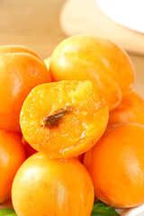 Fresh Qinling Apricots from Shaanxi China - Ripe Organic Stone Fruit with Juicy Orange Flesh