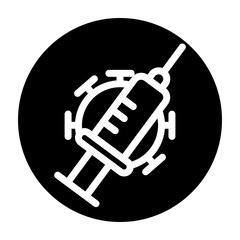 COVID 19 Vaccine Vector Glyph Icon Design