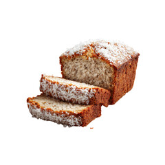 Delicious Coconut Loaf Cake, Sliced and Ready to Serve
