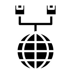 Logistics Network Vector Glyph Icon Design