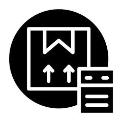 Shipping Label Vector Glyph Icon Design