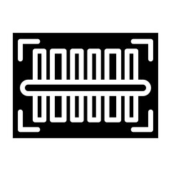 Barcode Scan Vector Glyph Icon Design