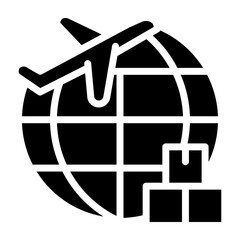 International Buyer Vector Glyph Icon Design